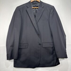 Saks Fifth Avenue Ermenegildo Zegna Suit Blazer Sz‎ 44R Traveler  Gray Stripes